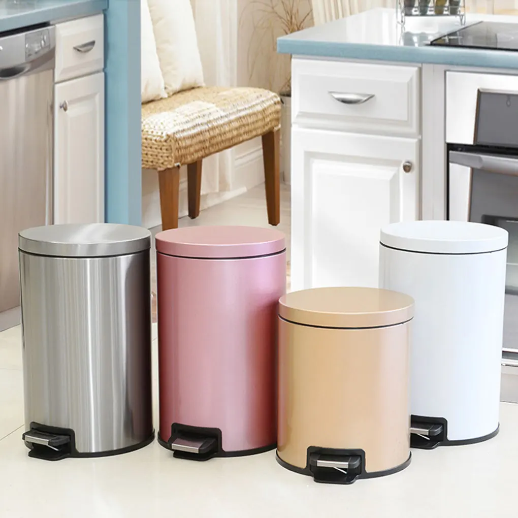 Sturdy Stainless Steel Trash Can Sealing Easy To Clean Sturdy And Durable Foot Pedal Garbage Bin