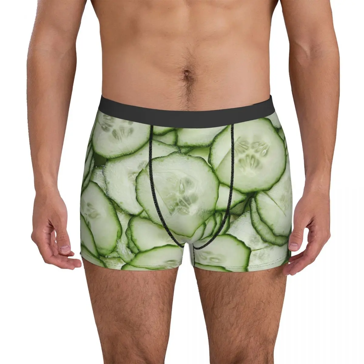 

Cucumber Underpants Breathbale Panties Male Underwear Print Shorts Boxer Briefs