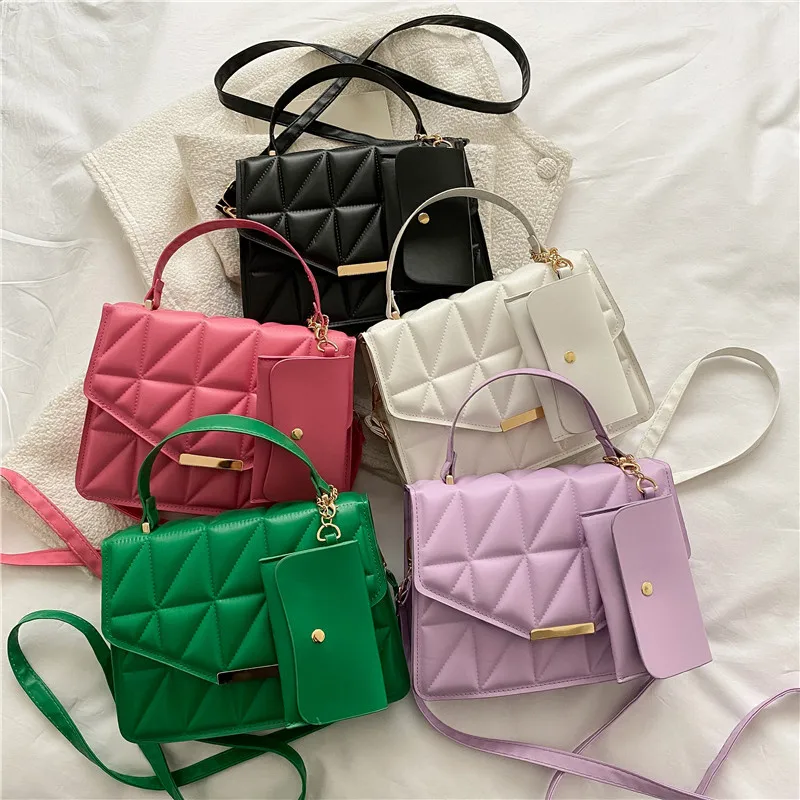 2023 New Portable Small Square Bag Checkered Retro Shoulder Bag Crossbody Bag Trendy Women's Bag Zero Wallet Handbag