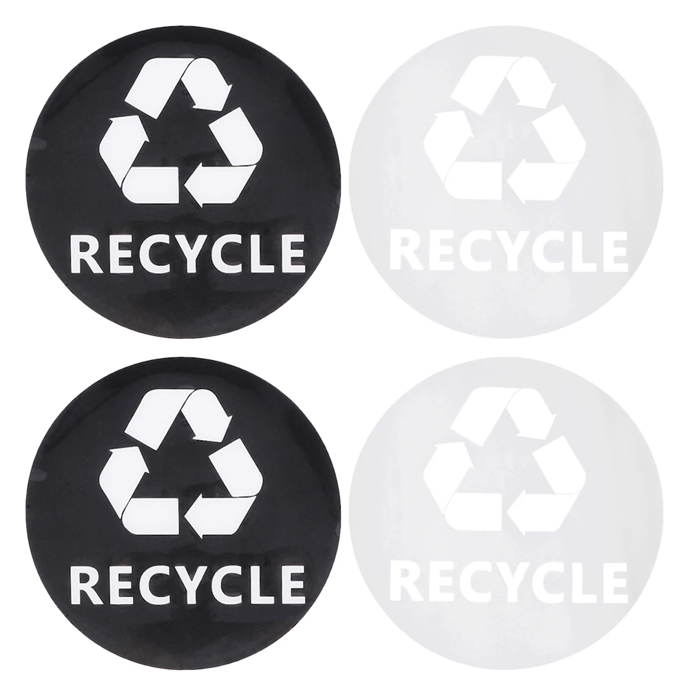 

3pcs Car Sticker Recycle Decal Trash Bin Label Self-Adhesive Stickers Waterproof For Vehicle Window Wall Container