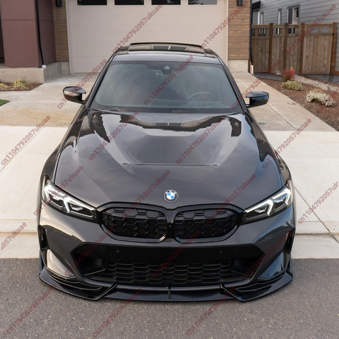 3PCS For BMW 3 Series G20 G21 320i 330i M340i M Sport 2023-2026 ABS Gloss Black Front Bumper Lip Splitter Spoiler Chin Body Kits