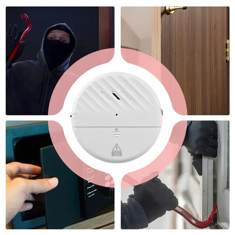 For C100 Home Security Alarm Thin Window Vibration Alarm Easy Installation Home Security System Alarm For Doors Safes Walls