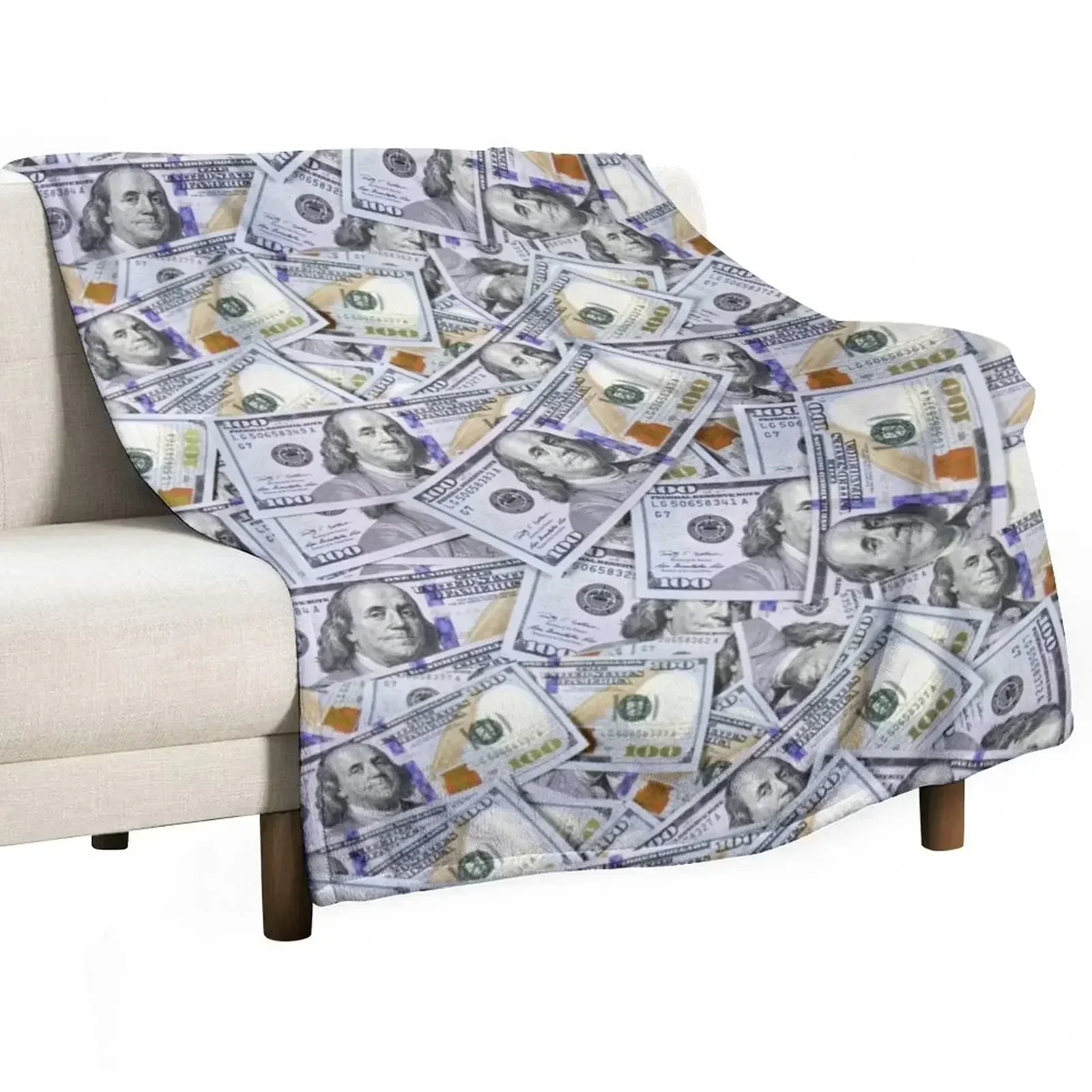 

One Hundred Dollar Bills Throw Blanket decorative Camping Sofa Quilt Blankets