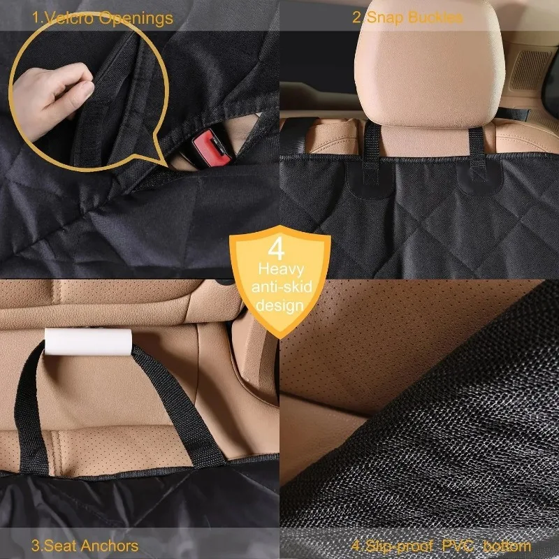 ..Car Dog Pad Anti-dirty and Anti-scratch Waterproof Car Pet Rear Pad Quilted Cotton Rear Seat Pet Pad Mounted Pet Supply..