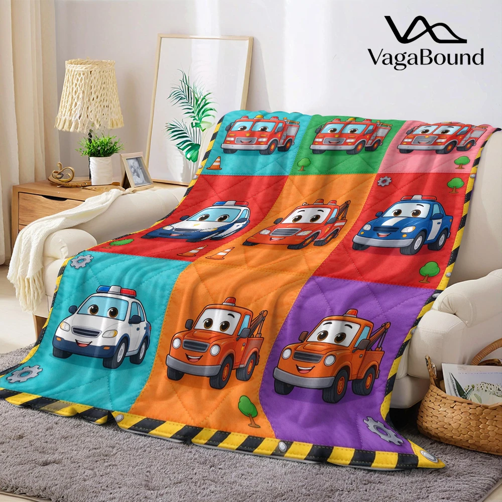 Fire Police Tow Gear Flannel Blanket Perfect for Sofa Office Bed Travel Sleep Read Relax Camping Four Season Use