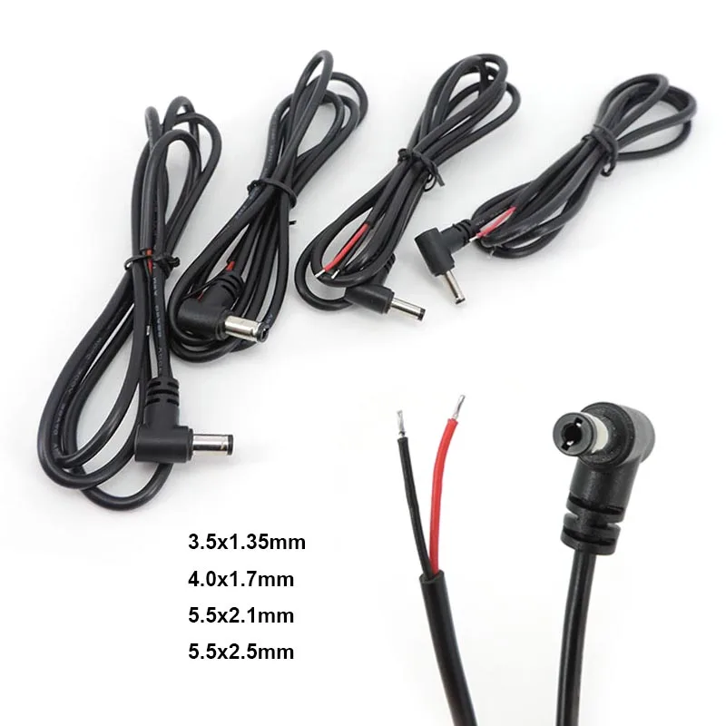 1m DC Power Cable 4.0x1.7 3.5x1.35mm 5.5x2.1mm 2.5mm DC Cable 22AWG Extension Cord Male Female connector For CCTV Camera W28