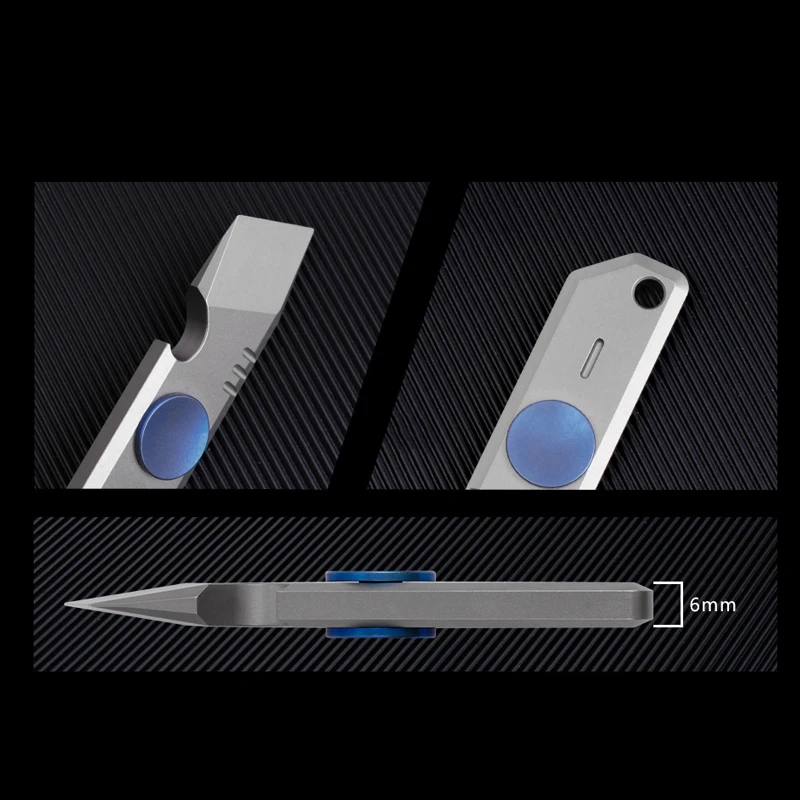 Titanium Alloy Pry Bar Multifunctional Screwdriver Finger Gyro Bottle Opener Car Window Breaking Keychain Tool