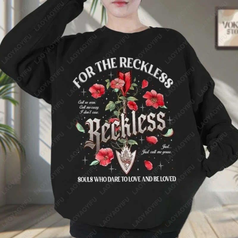 Reckless Lauren Roberts Bookish Sweatshirt Powerless Series Shirt Kai And Paedyn Fan Merch Hoody Romantasy Shirt For Book Lover
