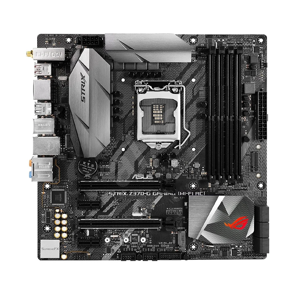 Imagem -03 - Asus-rog Strix Z370-g Gaming Motherboard Soquete Lga 1151 para 8ª e 9ª Geração Core 8700 9700 9400f 9600kf