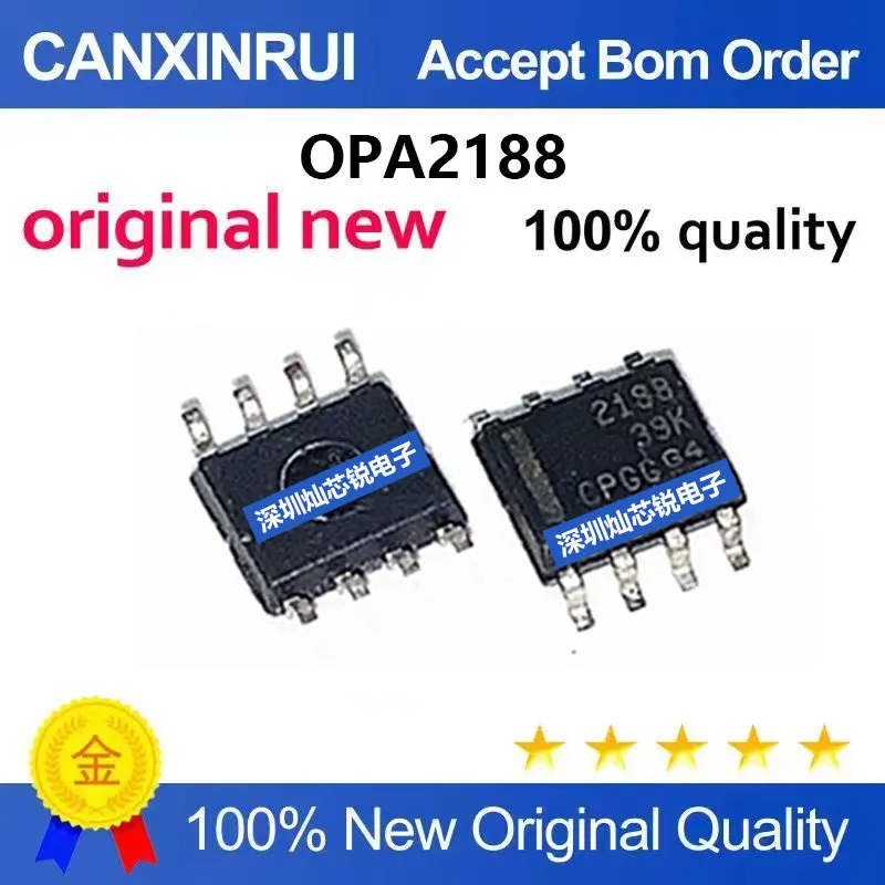 (5-100pieces) original OPA2188AIDR OPA2188 SMD SOP8 precision operational amplifier chip