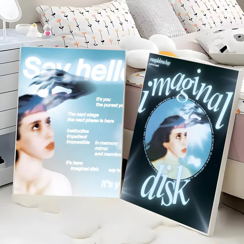 M-Magdalena B-Bay لوحة القرص الخيالية الخط قماش المشارك: تجعد الحرة مقاوم للماء دائم جميع الفضاء جدار ديكور #2