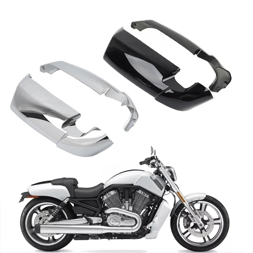 1 Pair For Harley VRSCF V-Rod Muscle 2009-2017 ABS Glossy Black/Chrome Motorbike Radiator Side Covers Shrouds Protective Guard