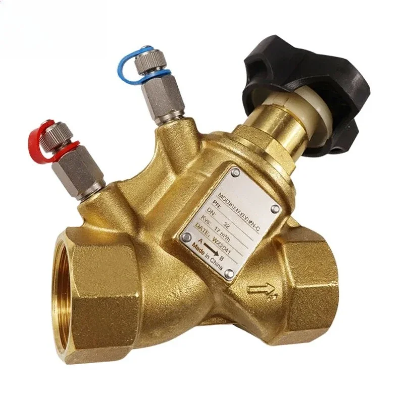 

VPS-N static flow balance valve 32DN25 brass internal thread buckle 4 points 6 points