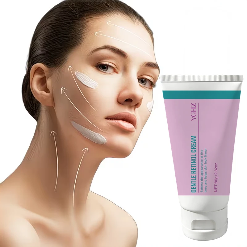 Retinol Collagen Moisturizing Cream, with a Delicate and Rich Texture, Moisturizes the Skin, Makes It More Elastic, and Reveals a Hydrated and Plump Skin Condition, 80G/2.82Oz
