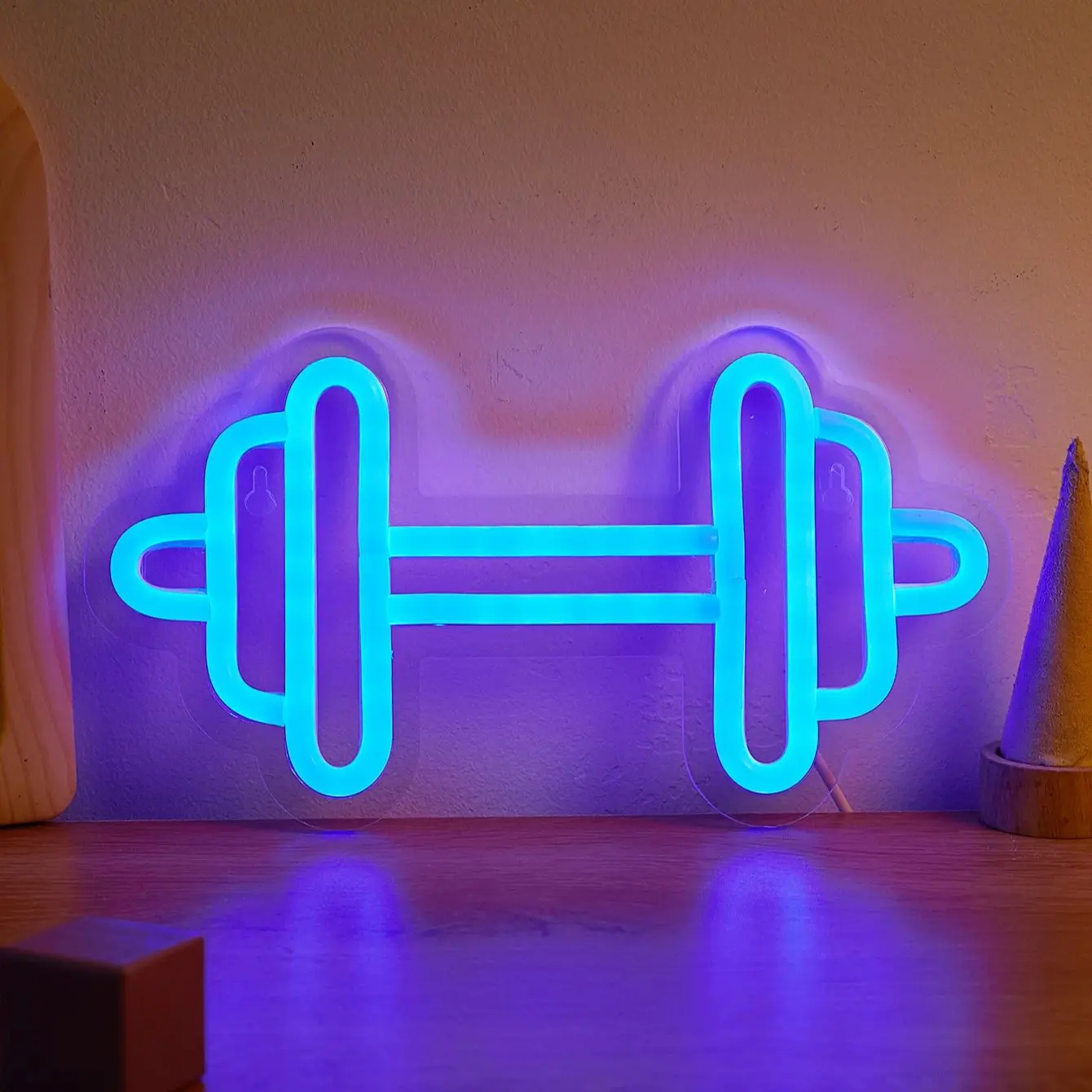 Chi-buy LED Neon Dumbbell USB Powered Neon Signs Decor Lamp Signs Birthday Gift Wall Art For Bedroom Room Bar Shop