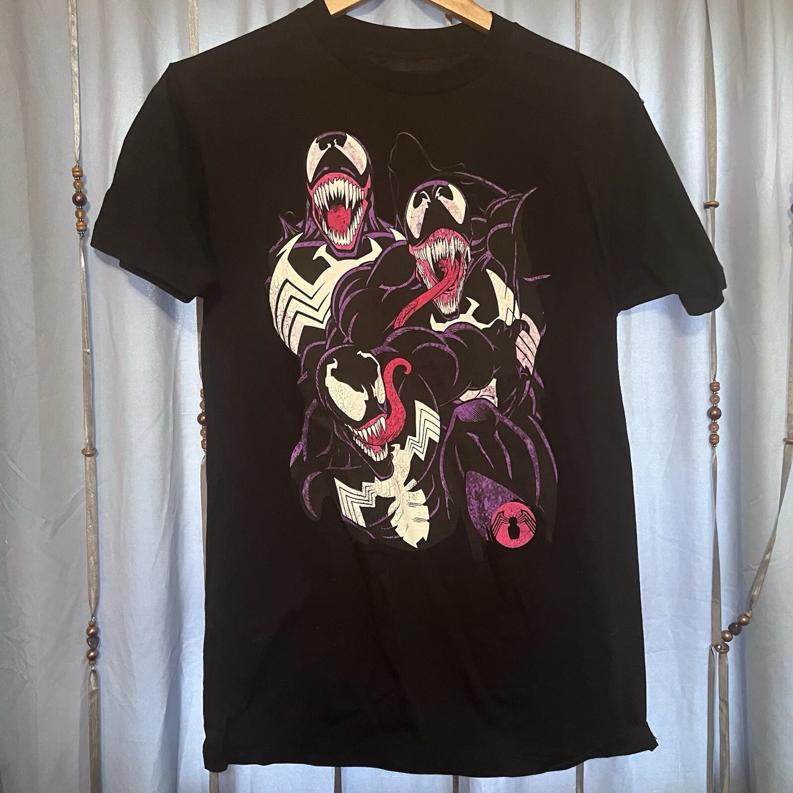 

Marvel Men's Venom T-shirt Grunge Short-sleeved Adult Pattern Printed T-shirt Versatile Retro Hip-hop Top Pure Cotton 2026