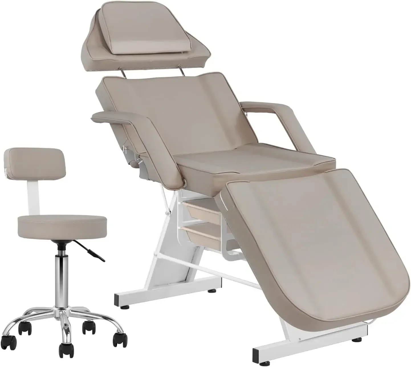 Facial Chair Tattoo Chair Massage Bed Adjustable 3-Section Multipurpose image 2