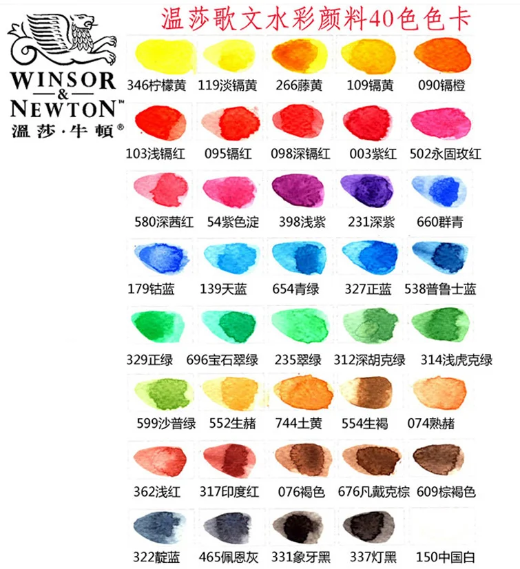 Winsor&Newton Cotman Watercolor Pigment  Tube 8ml /21ml 40 Colors Full Set