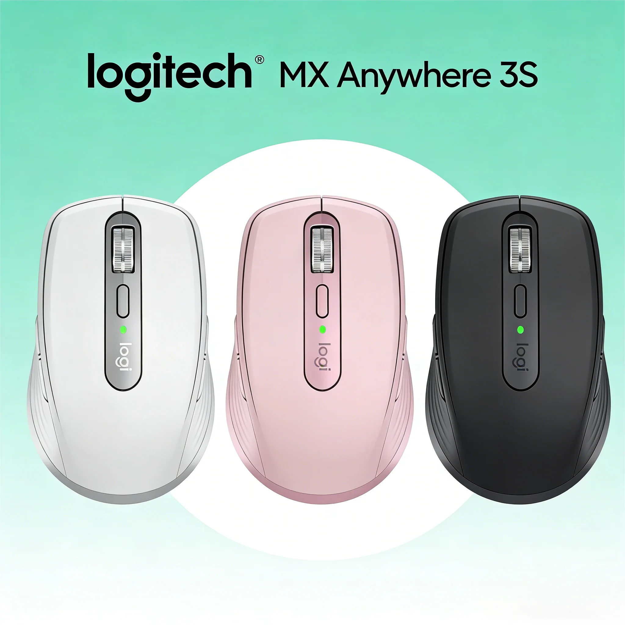 

Беспроводная мышь Logitech MX Anywhere 3S, тонкая портативная конструкция, длинная батарея для деловых поездок и настольного офиса