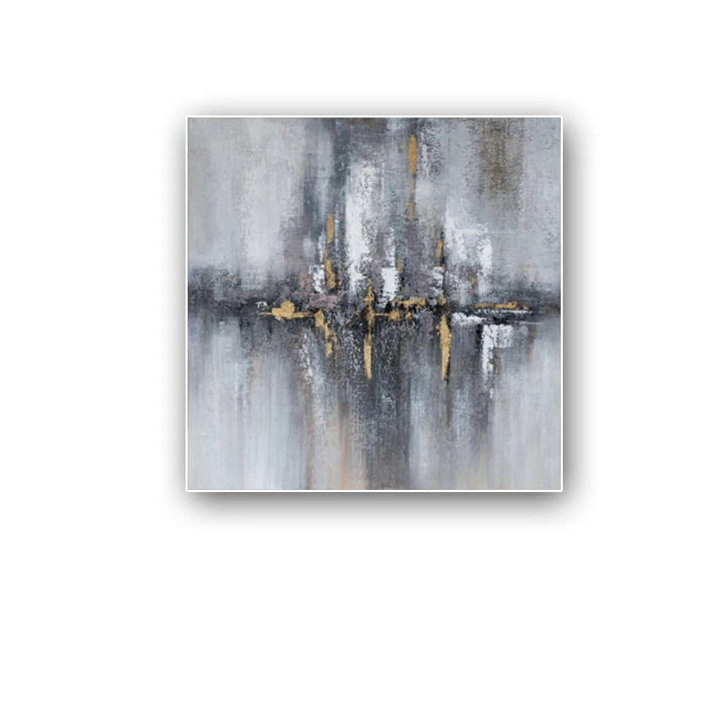 Golden horizontal axis texture wall art Handmade Oil Painting On Canvas Painting For Living Room Decoration nordic Golden mural
