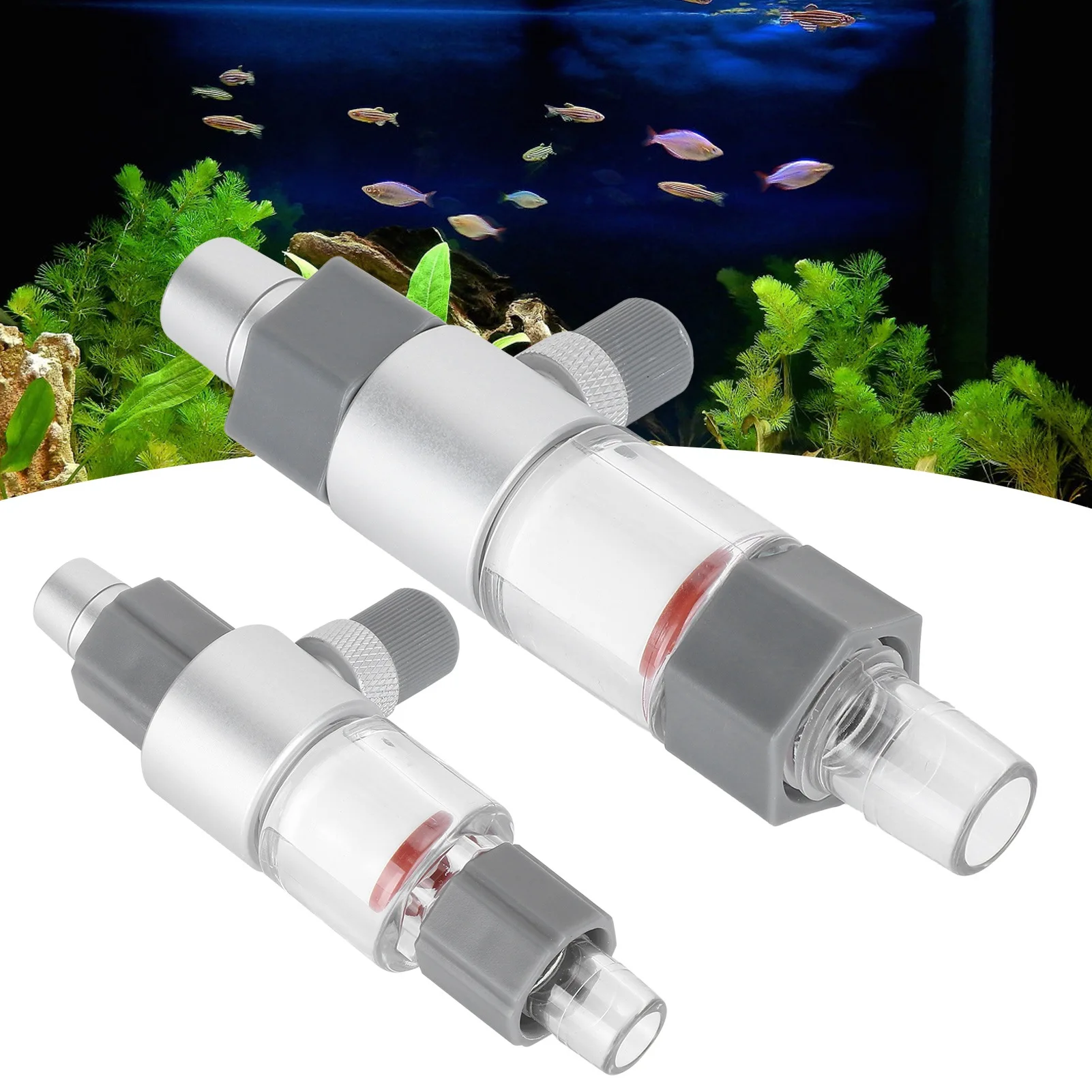 Aquarium Atomizer OuterTank CO2 Atomizer Carbon Dioxide Diffuser Tank Accessory(M2 16/22mm 13.7cm/5.4in )