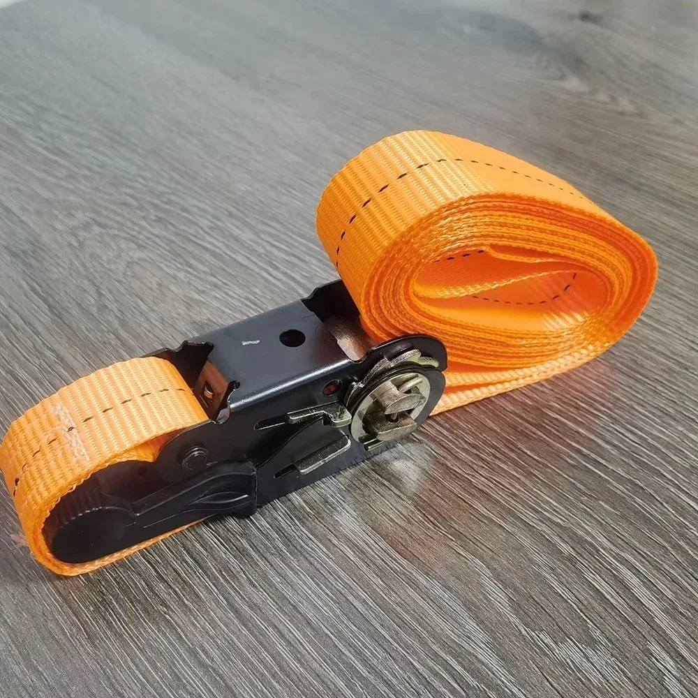 5 m langer Spanngurt mit Ratschenverschluss für den Gütertransport, Spannseil für den Transport von Gepäck und Waren, Outdoor-Camping – Detail 9