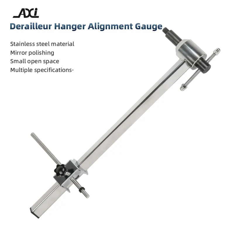

Вешалка для велосипедного переключателя, датчик выравнивания, профессиональный инструмент для измерения выпрямления, ремонт из нержавеющей стали, инструмент для регулировки вешалки для велосипеда