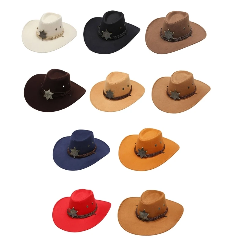 

A2ES Cowboy Hat Travel Hat Party Props Women Bachelorette Party Hats Dress Up Fedora Cowgirl Hat For Bridal Party