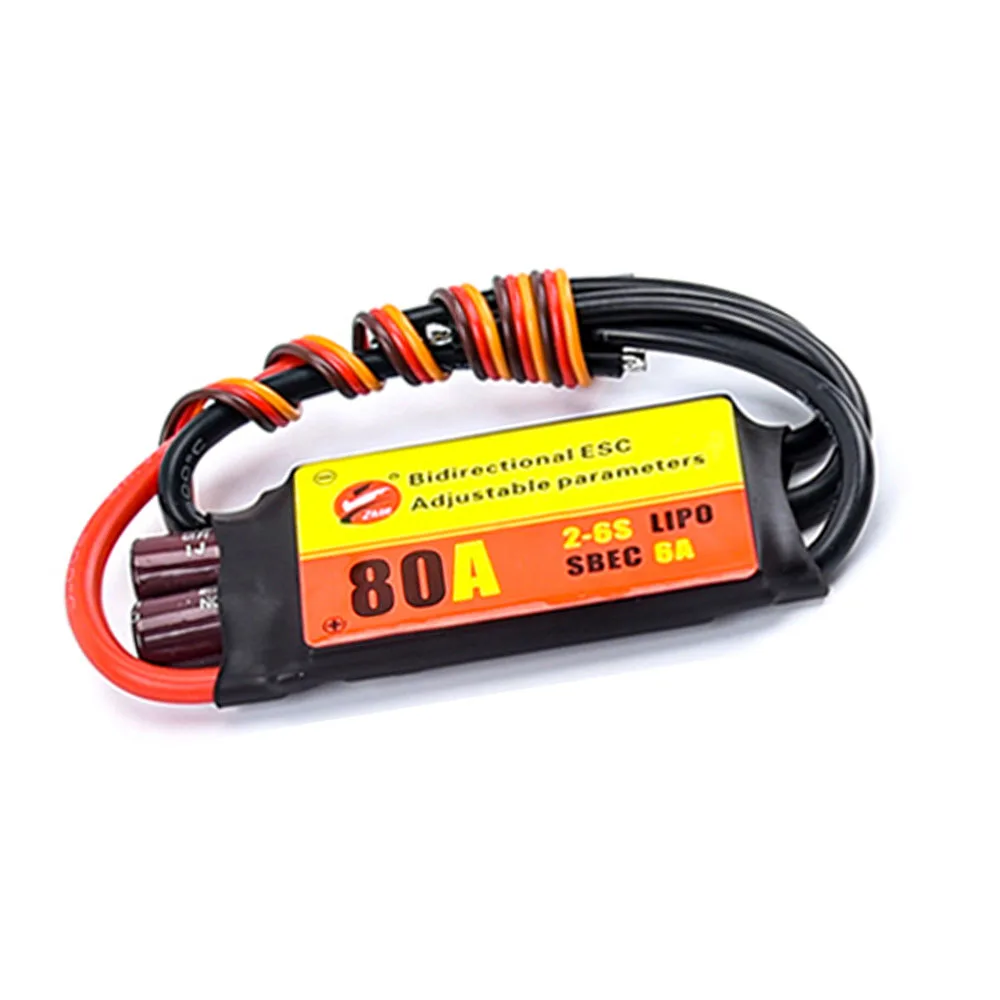 12A/20A/30A/40A/50A/60A/80A Bidirectional Adjustable Brushless ESC for Remote Control Car Pneumatic Underwater Propeller