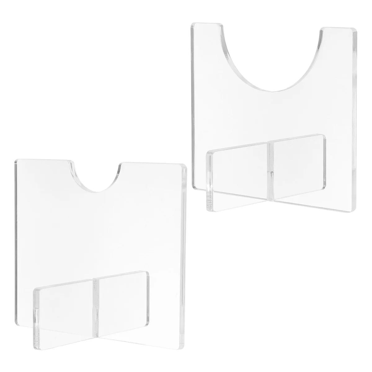 

2 Pcs Baseball Stand Display Shelf Transparent Holder Desktop Bat Acrylic Support