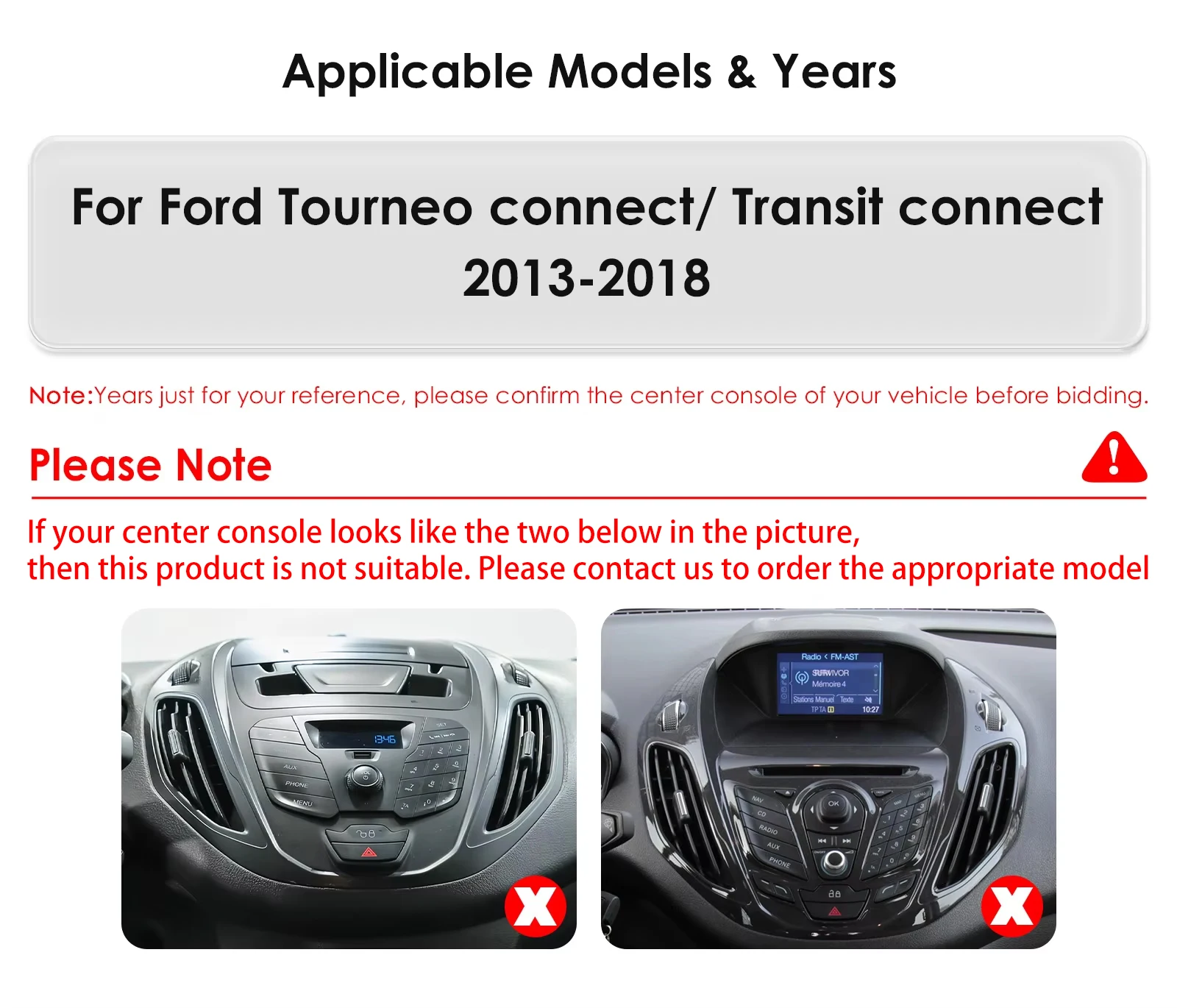 Android Autoradio For Ford Transit Tourneo Connect 2013-2018 Car DVD CarPlay Bluetooth Video GPS Navigation 2Din DVD Head Unit