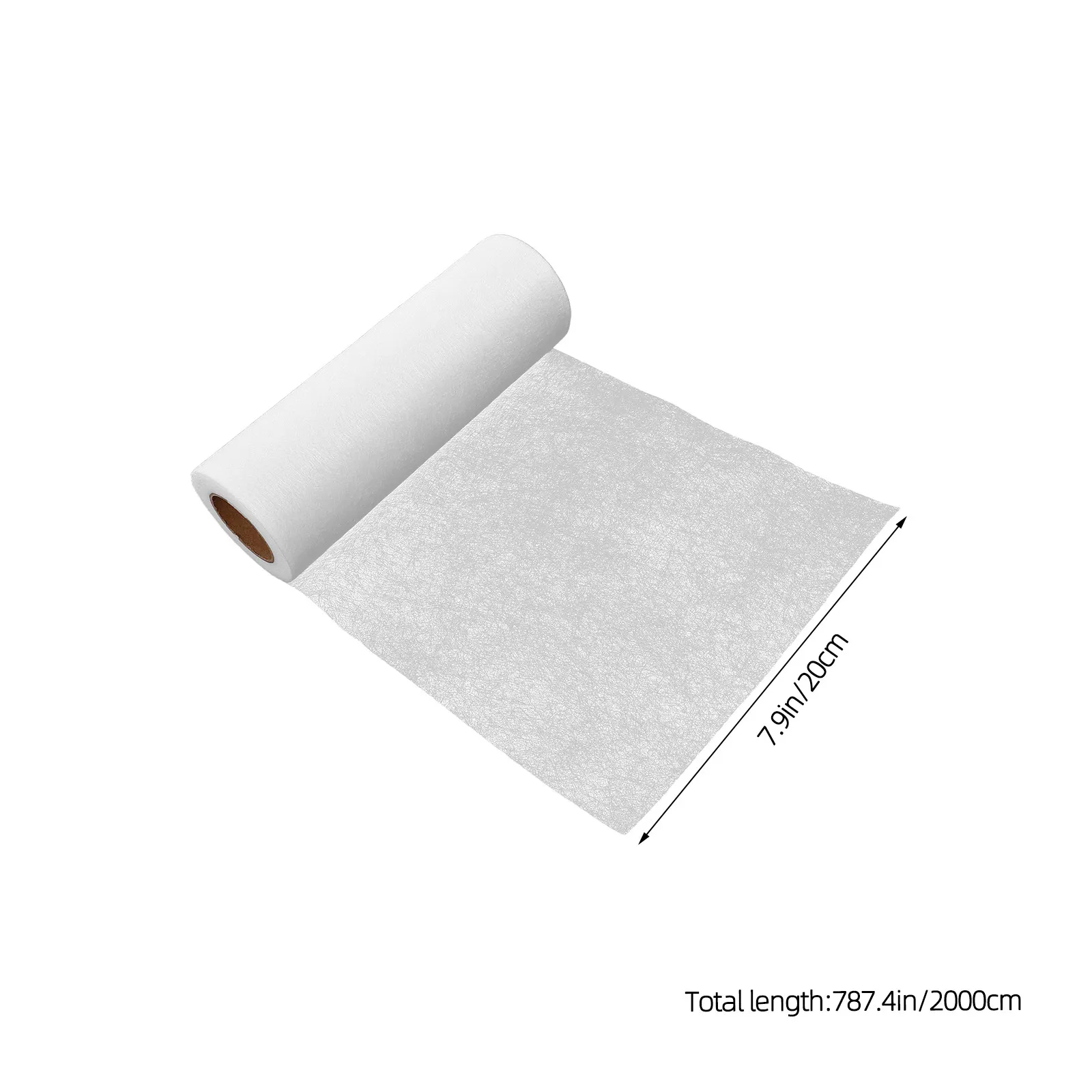 1 Roll Double Sided Fusible Interfacing Tape Non-Woven Heat Resistant Fabric Bonding Web for DIY Sewing Hemming Garment Repair