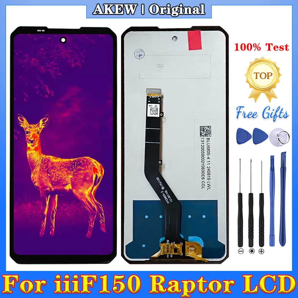 6.8" Original For iiiF150 Raptor LCD Display New IIIF150 Raptor Touch Screen Digitizer Assembly Replacement Parts