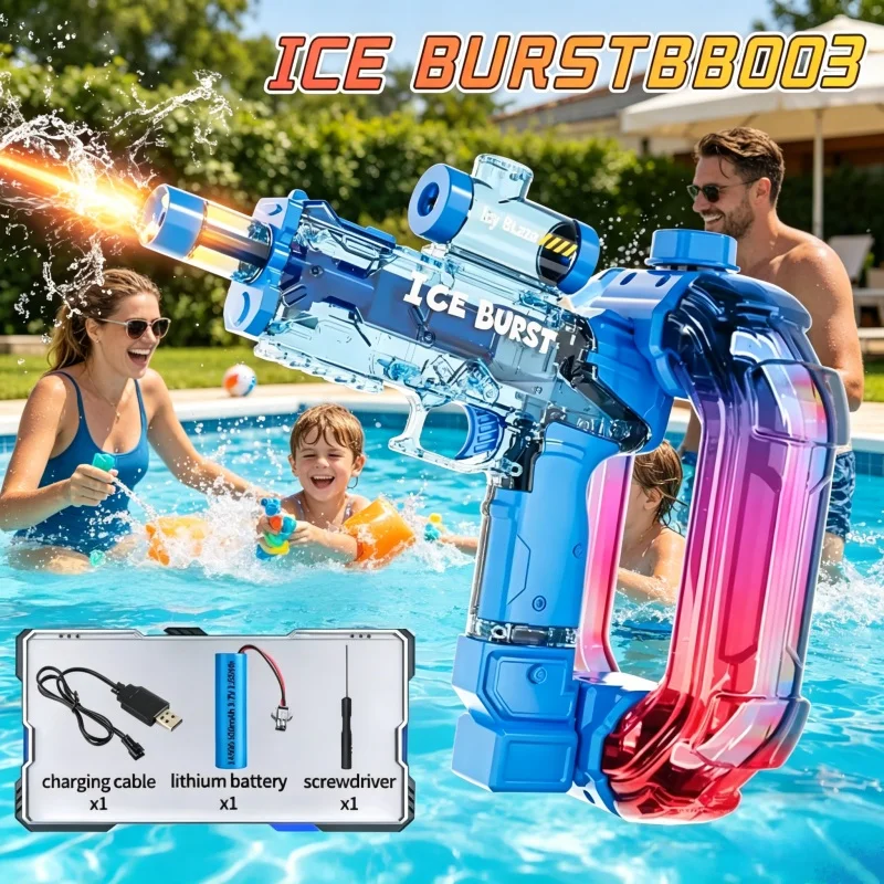 Simulierte elektrische Wasserpistolen für Erwachsene, leistungsstarke automatische Wasserblaster für Kinder, Sommer-Outdoor-Spielzeug für Kinder