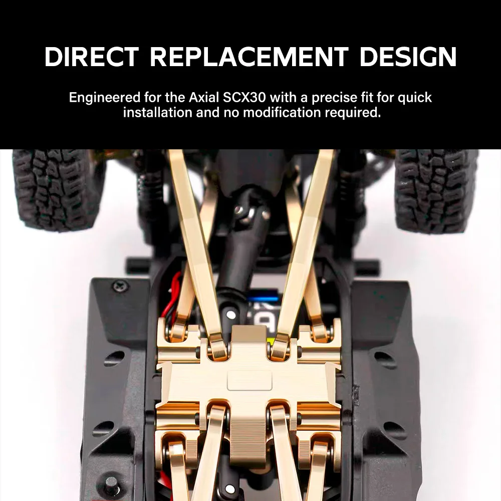

SCX30 Skid Plate Brass Aluminum Bottom Plate Chassis Upgrade for Axial SCX30 RC Crawler 19g Brass 9g Black Aluminum