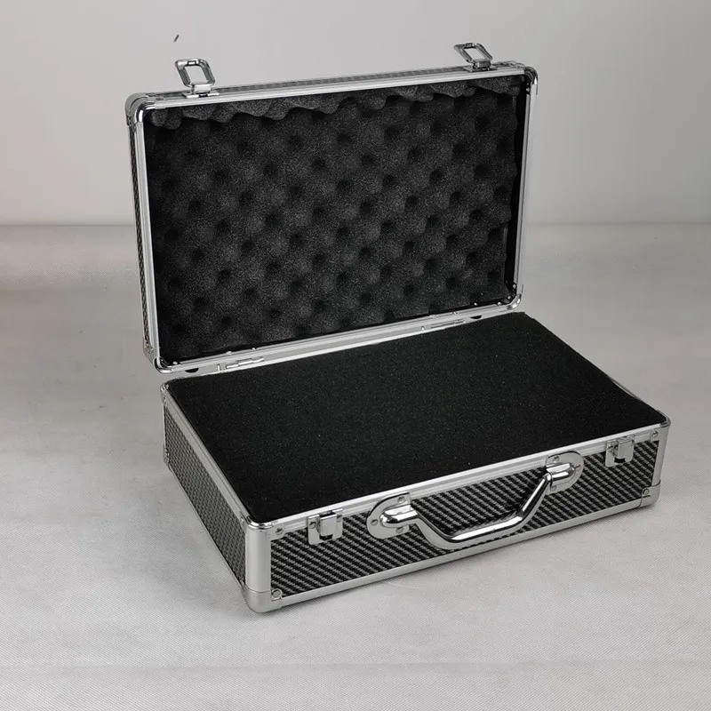 Portable Carbon Fiber Tool box Aluminum Suitcase Tool Case Safety Equipment Instrument Case Rigid Case Hardware Tool Storage Box