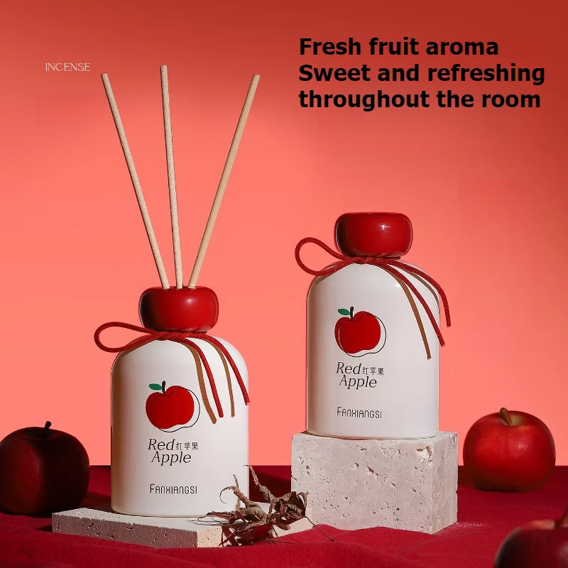 150ml Reed Diffuser Essential Oil Apple Scent Home Office Bathroom Indoor Aroma Fragrance Christmas Eve Gift Present Decor