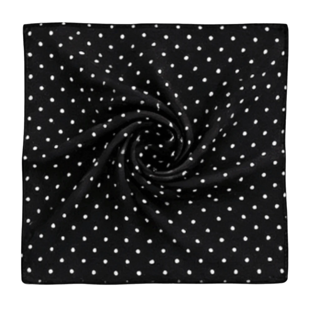 

Boho Multi‑Purpose Square Scarf Polyester Lightweight Polka Dot Bandana Vintage Style Soft Satin Neck Scarf Casual