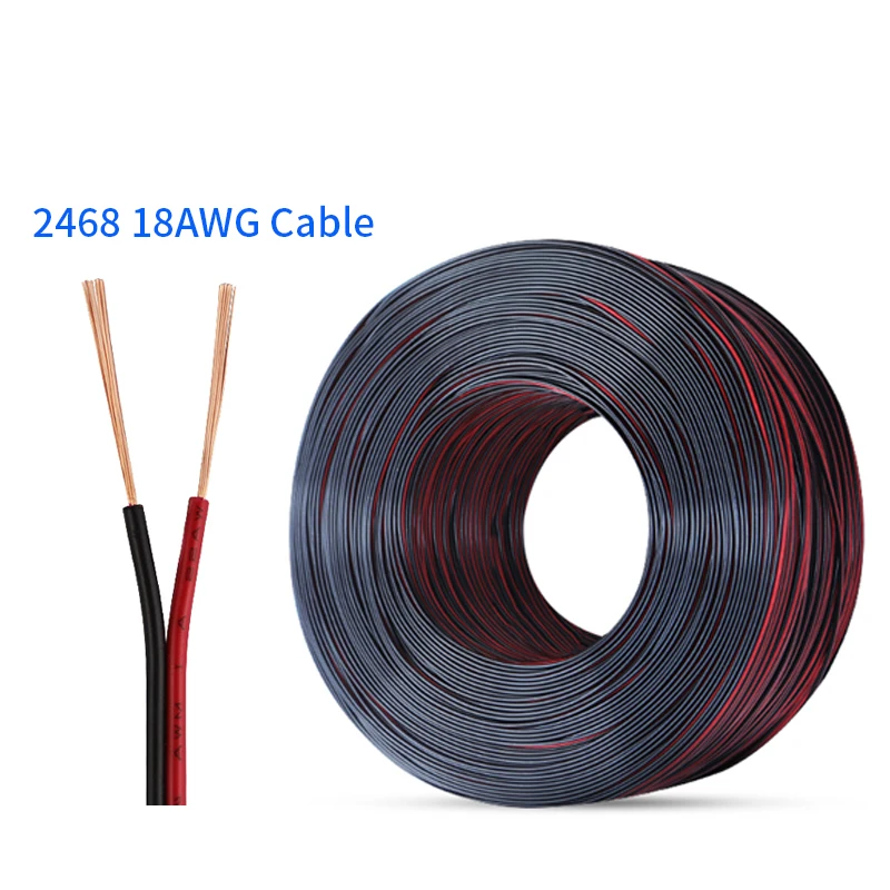 AWM 2468 vw 1 80c 300v Red And Black Flexible Parallel Cable PVC Insulation 18awg 2 Core 2.1*4.2mm DC Power Cable