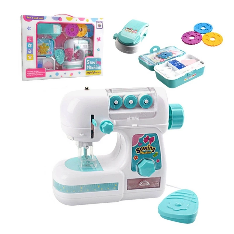 

Children Electric Sewing Machine Model Girls Learning Pretend Play Toy for Kids