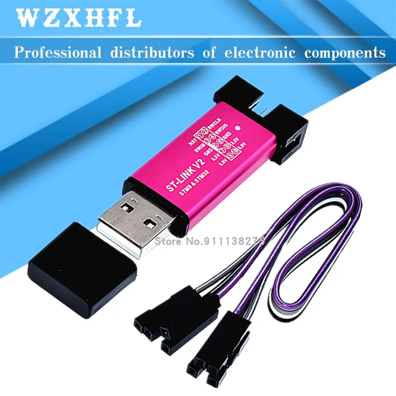 Programação de download do simulador ST-Link V2 stlink mini STM8STM32 STLINK com capa