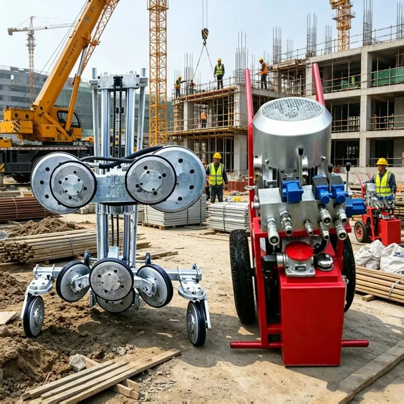 Mobile Compact Diamond Wire Saw Cutting Machinery For Indoor Concrete Structure Demolition Projects