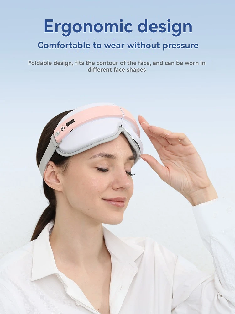 

Портативный горячий компресс-массажер для глаз, вибрационный массаж, маска для глаз, инструмент для ухода за глазами, Bluetooth-музыка, снимает усталость и успокаивает сухое глаза