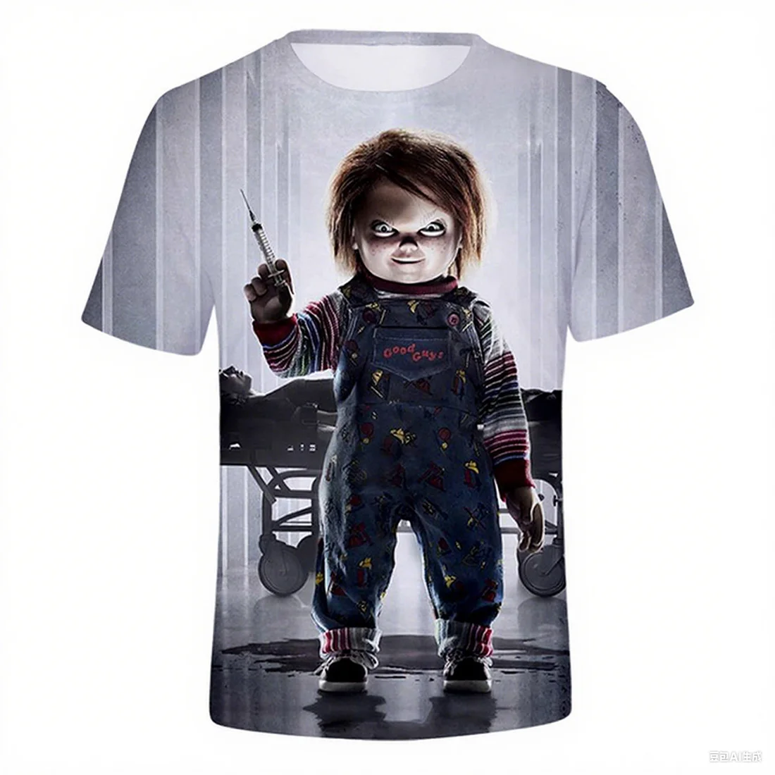 

Children's T-Shirts Horror Movie Chucky Summer Short Sleeve Tshirt Fashion Streetwear Clothes Men's Tee Funny Boys and Girls