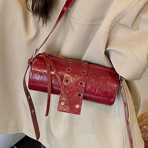 

2025 New Women's Bowling Bag - Solid Color Tote/Shoulder/Sling Multi-Way Purse, Trendy Cylinder Design for Daily Use