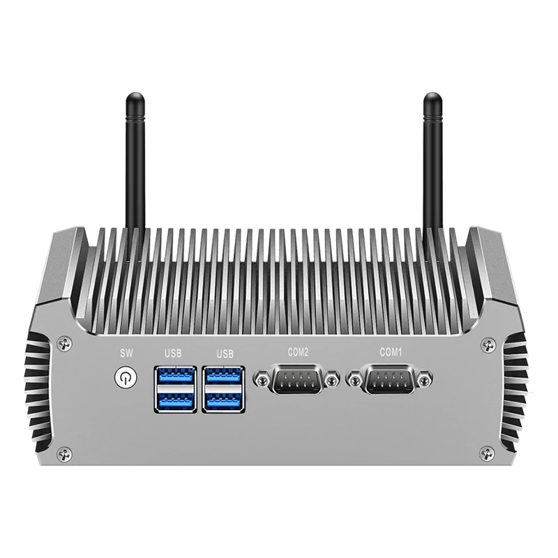 Fanless Industrial Mini PC with i7-5500u Borebone Kit Support Linux Pfsense Desktop Computer with 2xLAN 2xRS232 4xUSB3.0 1xHDMI