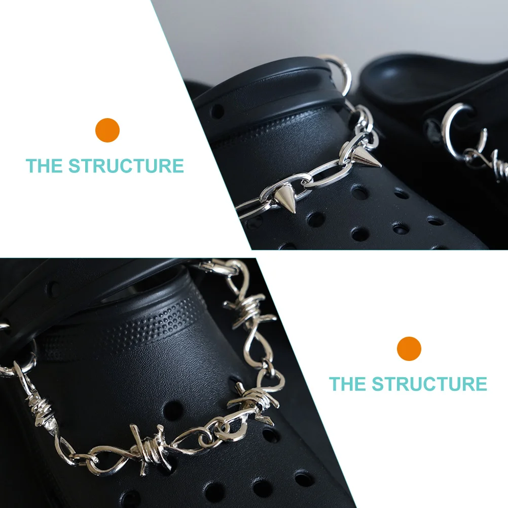 

3Pcs Elegant Gothic Shoe Charms For Women Punk Rock Decorative Accessories For Sandals And Sneakers