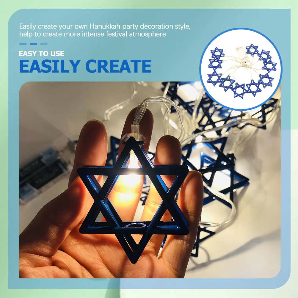 Hanukkah Decoration Star of David String Hanukkah Supplies Festival String Lights String Lights