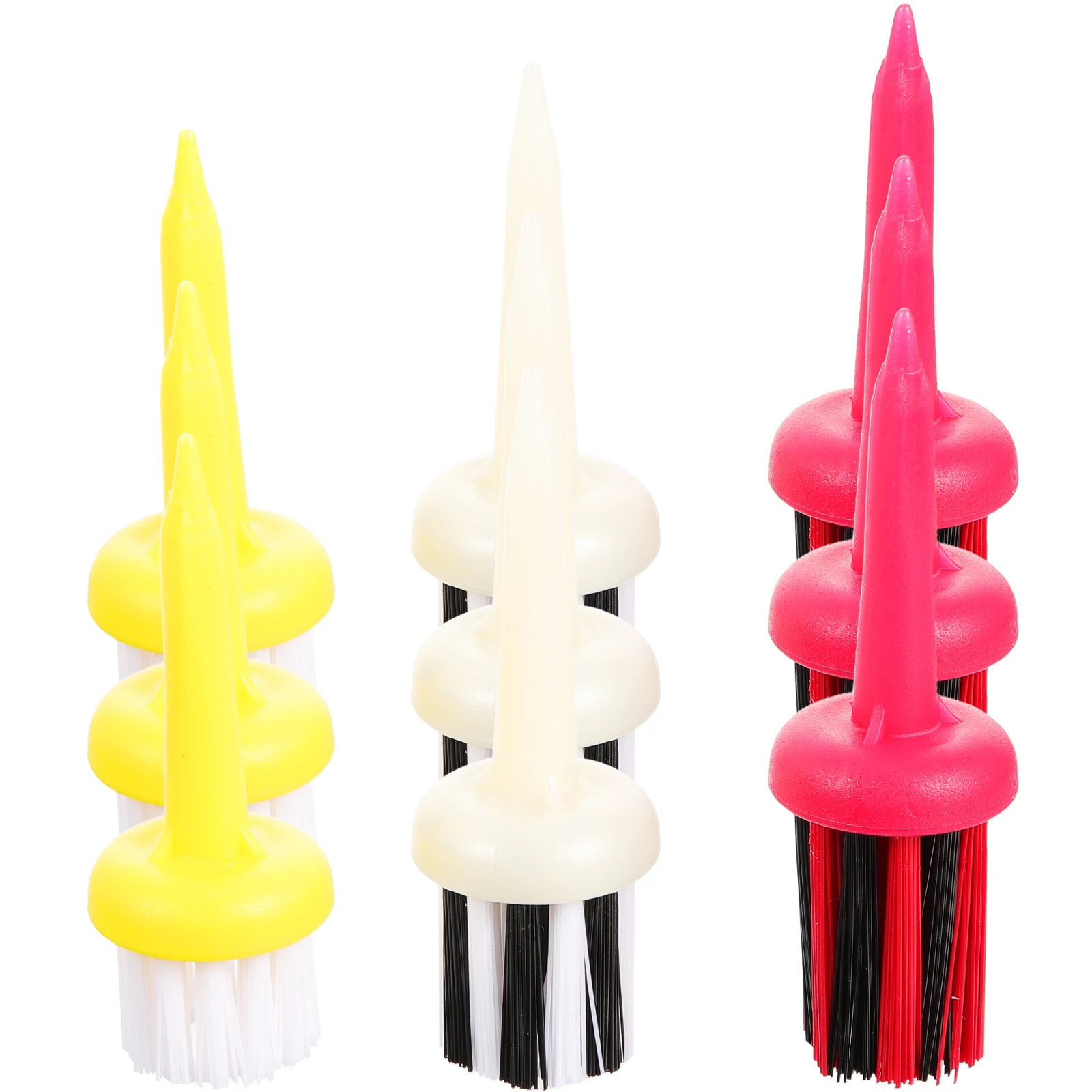 9 Pcs Golf Club Brush Set Stainless Steel Wool PP Material Cleaning Groove Golfer Beginner Practice Golfing Accessories