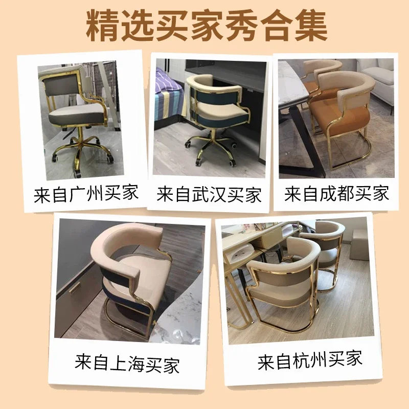 

MX Swivel Office Living Room Chair Metal Legs Apartment Personalized Dining Chair Luxury Lounge Transats Transats Fauteuil Faute